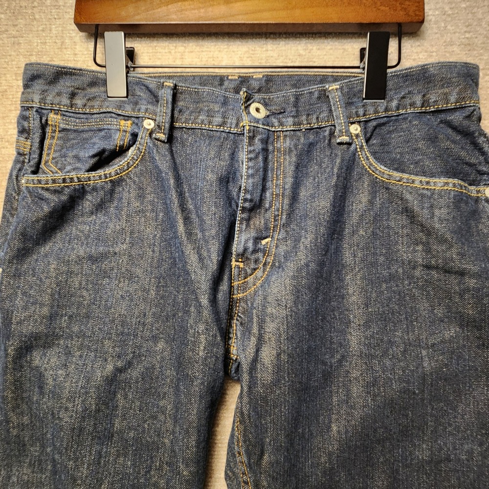Levi's 514 Jeans Mens 34x32 Blue Dark Wash Straight Leg Denim
